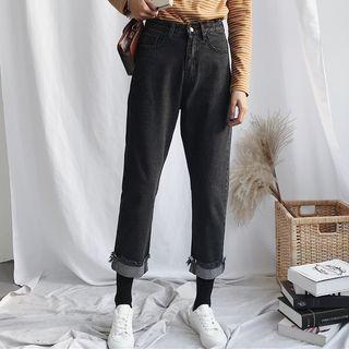 Applique Cropped Jeans