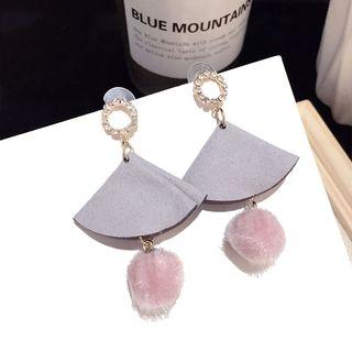 Fan Shape Earring 1 Pair - Gold - One Size