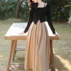 Set: Long-sleeve Asymmetrical Top + Skirt
