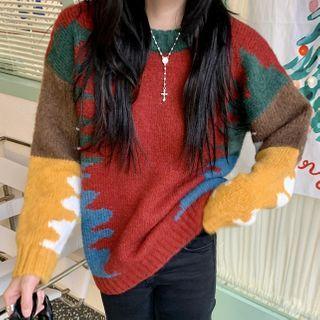 Set: Pattern Sweater + Beanie