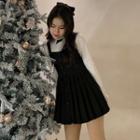 Long-sleeve T-shirt / Mini A-line Jumper Dress