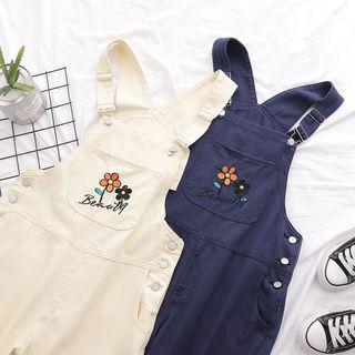 Flower Embroidered Jumper Pants