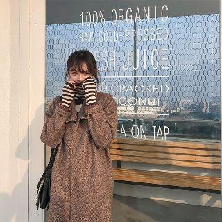 Asymmetric Buttoned Woolen Coat