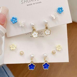 Sterling Silver Flower Stud Earring / Drop Earring