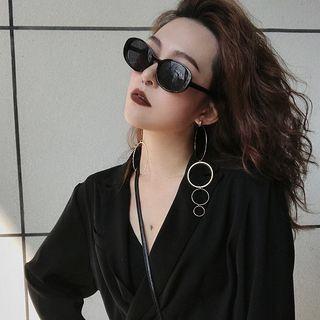 Hoop Drop Ear Stud / Clip-on Earring