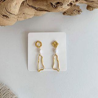 Faux Pearl Irregular Dangle Earring As Shown In Figure - One Pair