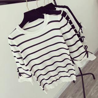 Bow Detail 3/4-sleeve Sweater
