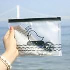 Chick Print Transparent Pouch