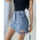 Details Cutout Denim Mini Skirt