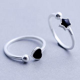 Sterling Silver Star/heart Ring
