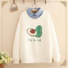 Inset Skirt Avocado Print Sweatshirt