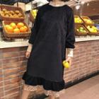 Lace Trim Midi Pullover Dress