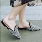 Glitter Pointed Mules