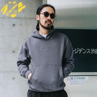 Police-embossed Hooded Pullover
