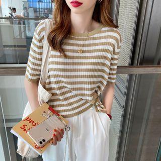 Details Striped Knit Top In 5 Colors