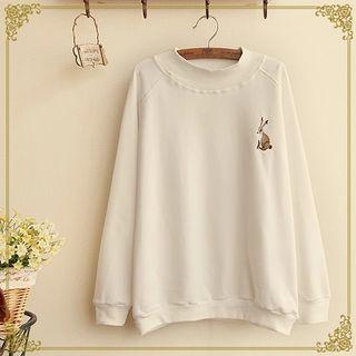 Rabbit Embroidered Pullover
