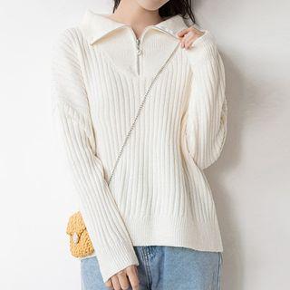 Half-zip Long-sleeve Sweater