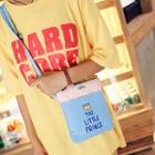 Lettering Color Panel Crossbody Bag