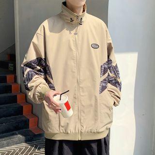 Paisley Print Panel Shirt Jacket