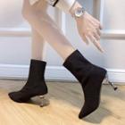 Glitter High-heel Short Boots