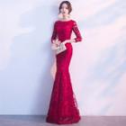 Lace Mermaid Evening Gown / Cocktail Dress