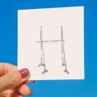 Fishtail Threader Earring 1 Pair - Silver - One Size