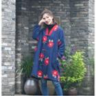 Floral Print Long-sleeve Hanfu Top