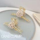 Faux Pearl Acrylic Hair Clamp F198 - K5 - Translucent Champagne - One Size
