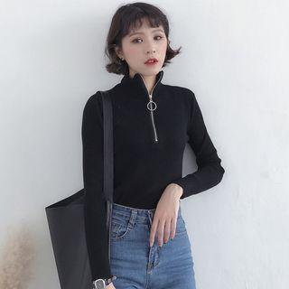 Turtleneck Half-zip Sweater