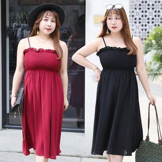 Spaghetti-strap Smocked Dress