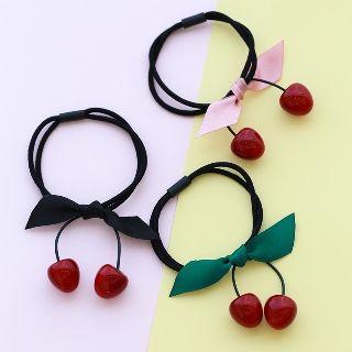 Cherry-drop Hair Tie (3 Pcs)