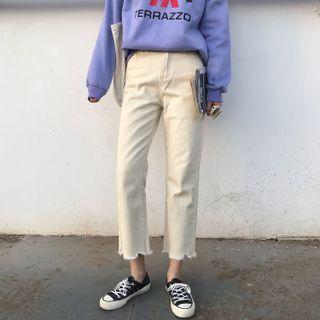 Straight Leg Fay Hem Jeans