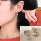 Non-matching Crescent & Star Drop Earring As Shown In Figure - One Size