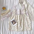 Floral Slim-fit Tank Top With Headband