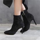 Stiletto Faux-suede Ankle Boots