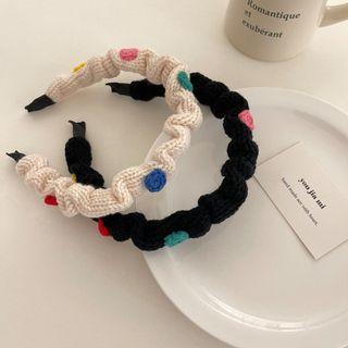 Rose Shirred Yarn Headband