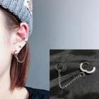 Single Hoop Earring With Chained Cuff