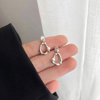 Geometry Drop Earring 1 Pair - 925 Silver - Silver - One Size