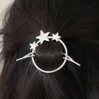 Star Alloy Hair Stick 1pc - 2787a - Silver - One Size