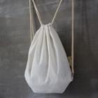 Linen Drawstring Backpack As Shown In Figure - One Size