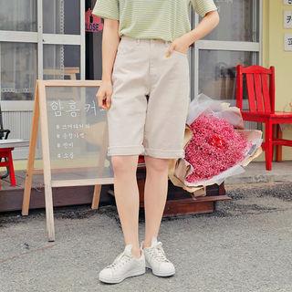 Knee-length Cotton Shorts
