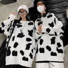 Couple Matching Long-sleeve Cow Print Sweater