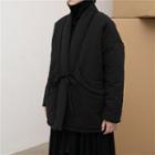 Padded Sashed Jacket Black - One Size