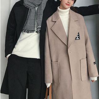 Couple Matching Applique Single-buttoned Coat