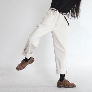 High Waist Wide-leg Jeans White - One Size