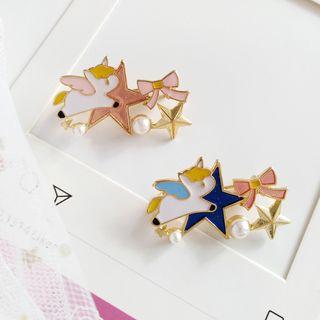 Alloy Unicorn Brooch