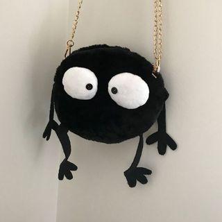 Cartoon Chain Strap Crossbody Bag Black - One Size