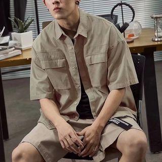 Short-sleeve Cargo Shirt / Loose Fit Shorts