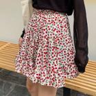 Mini A-line Cherry Print Skirt
