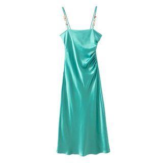 Chain Strap Midi Bodycon Dress